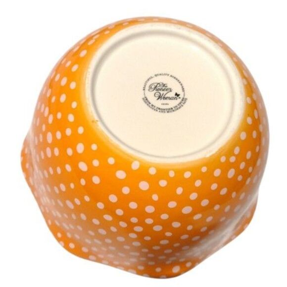 Pioneer Woman Mixing Bowls Set Of 3 Fall Floral Polk Dot Autumn Serving Nesting - Picture 11 of 15